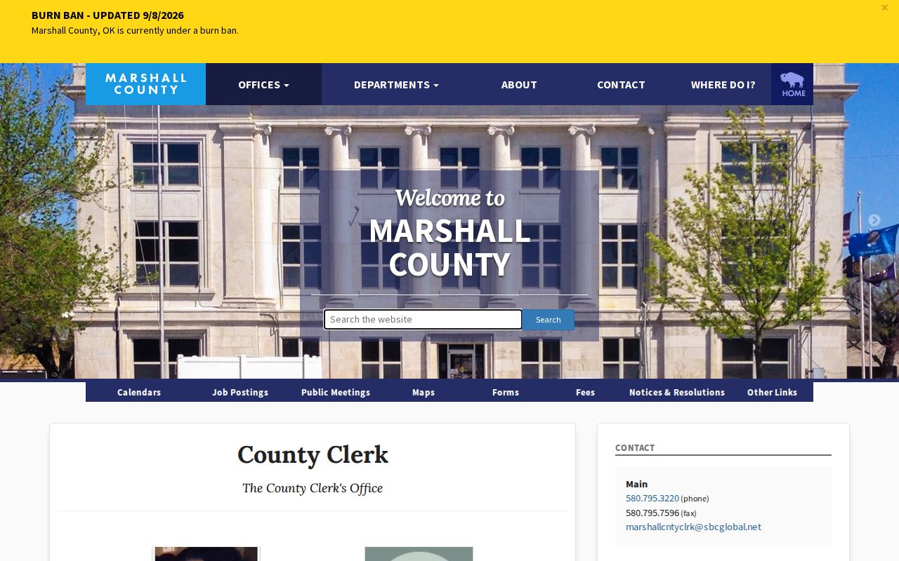 Marshall County warrant search county clerk records distinction