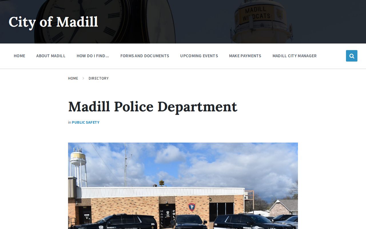 Madill warrant records police department contact