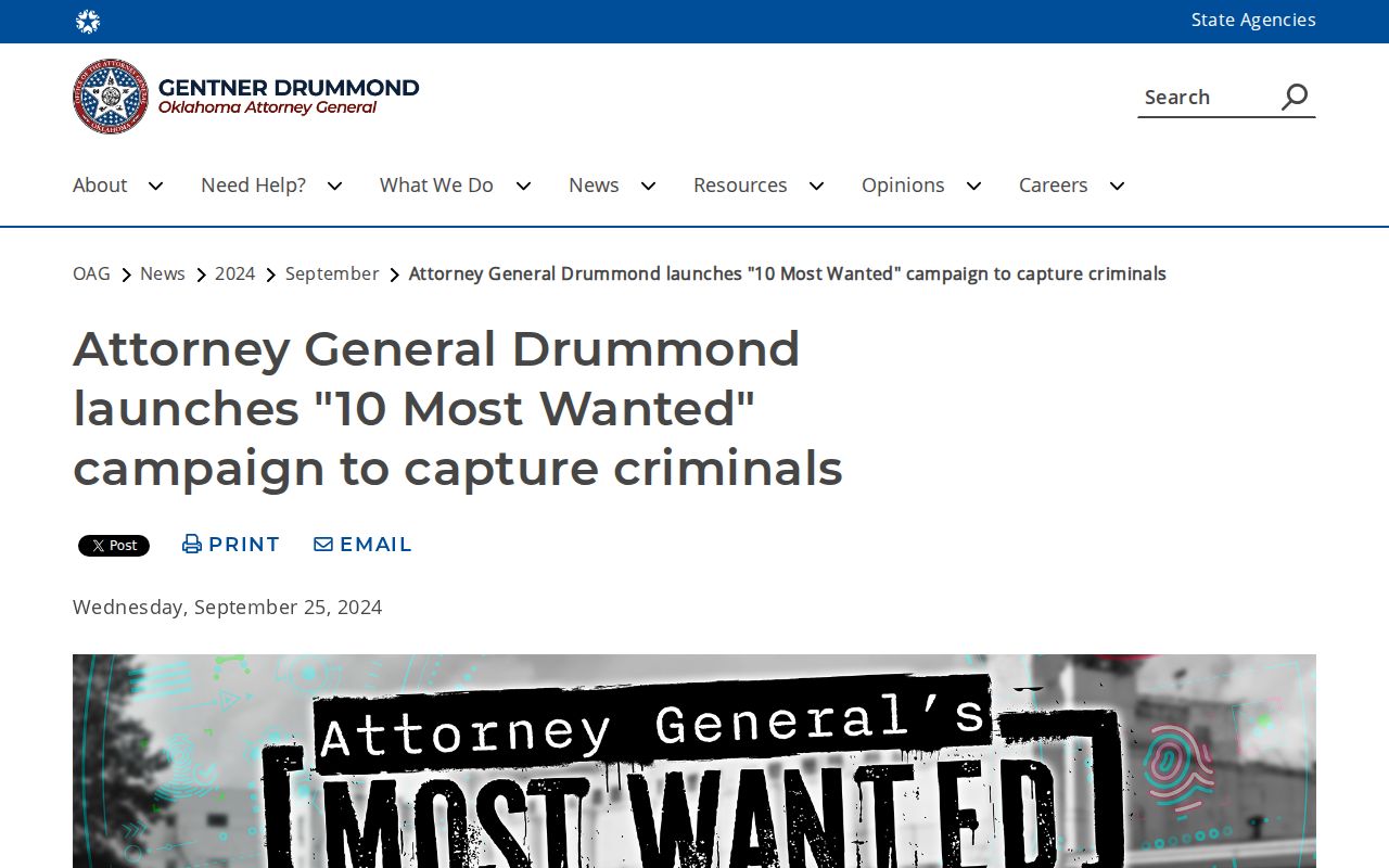 Marshall County warrant records Oklahoma most wanted program information