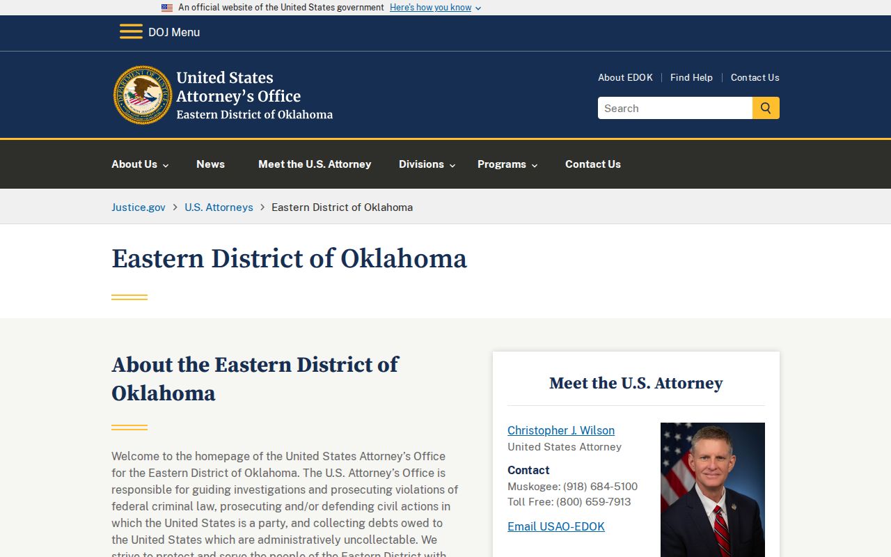 Marshall County arrest warrant federal district routing information